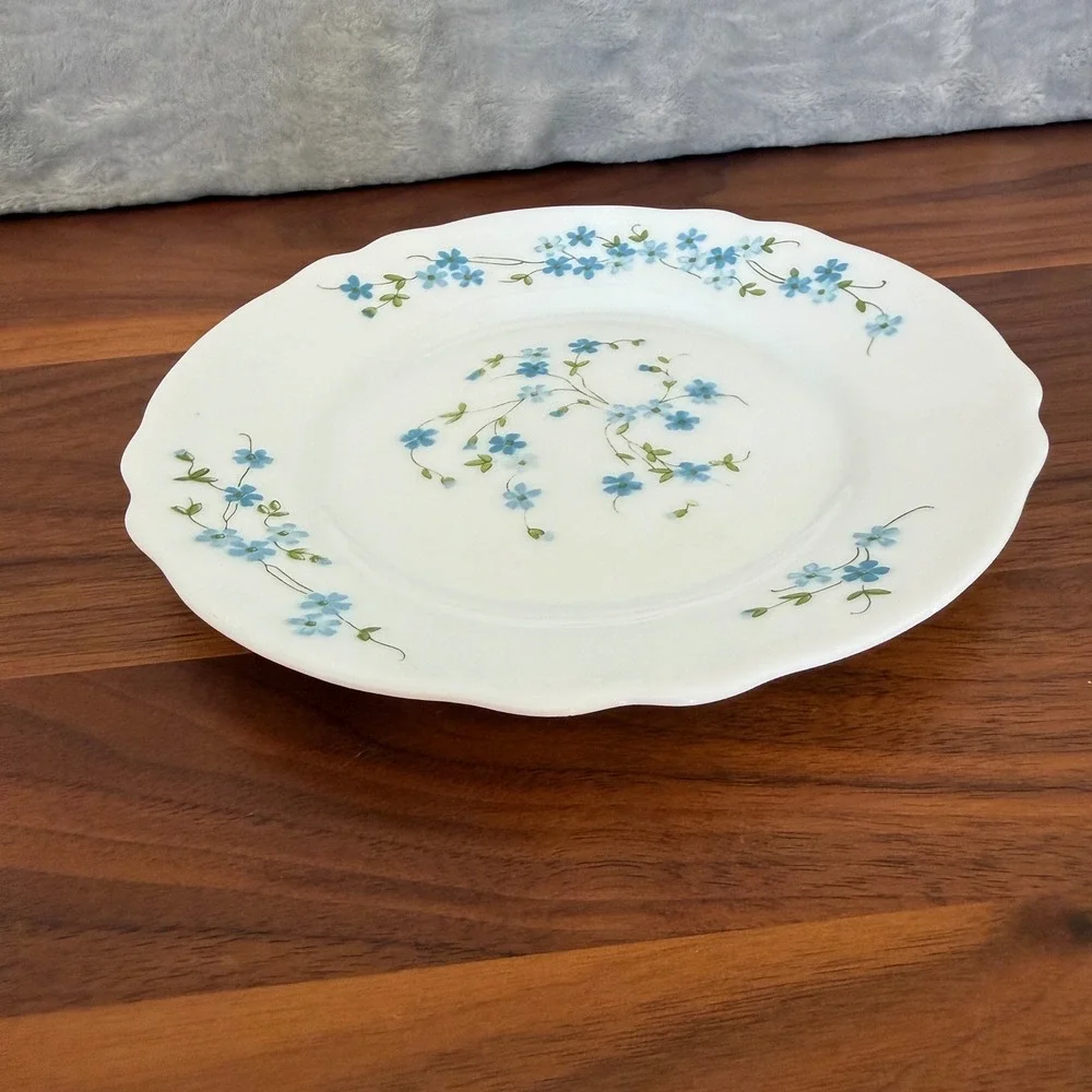 Vintage Arc Arcopal France Veronica Blue Floral 7.5